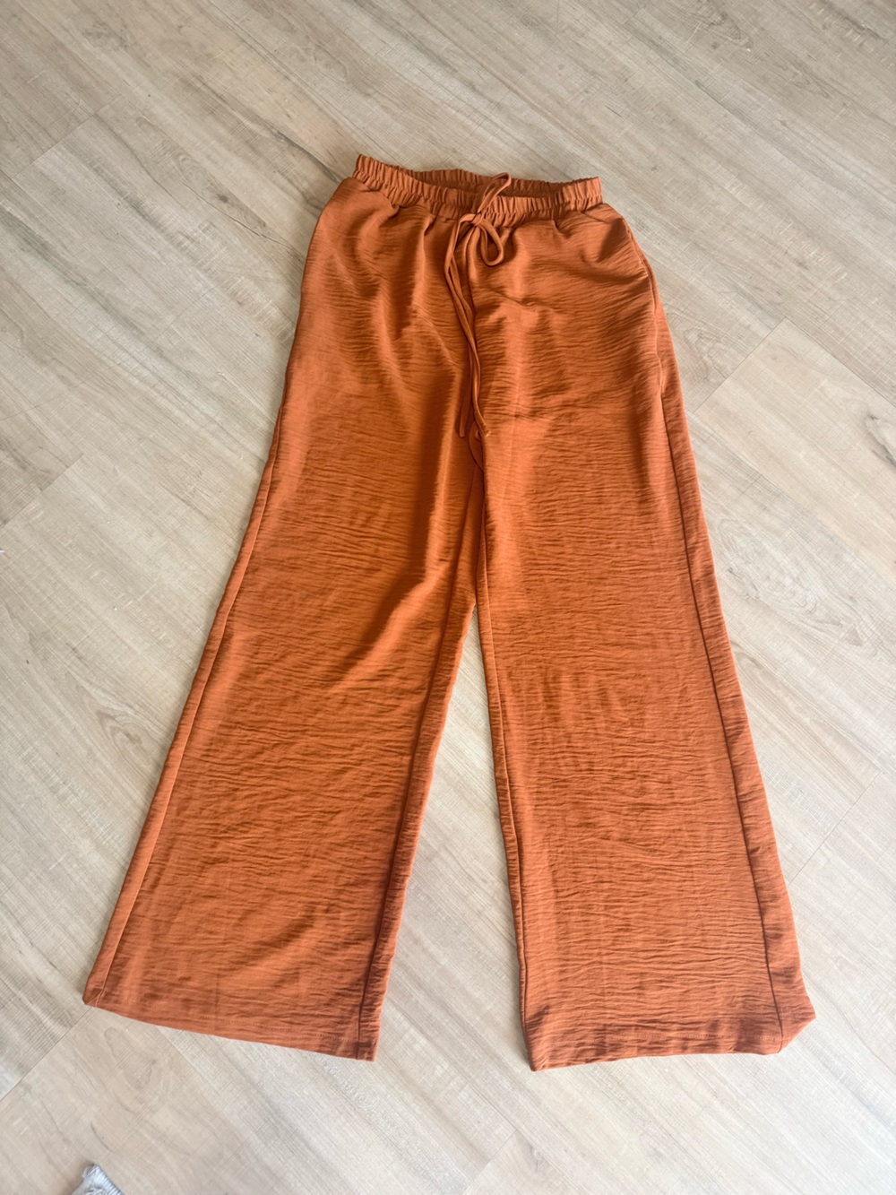 SHEIN Wide Leg Pants in Burnt Orange